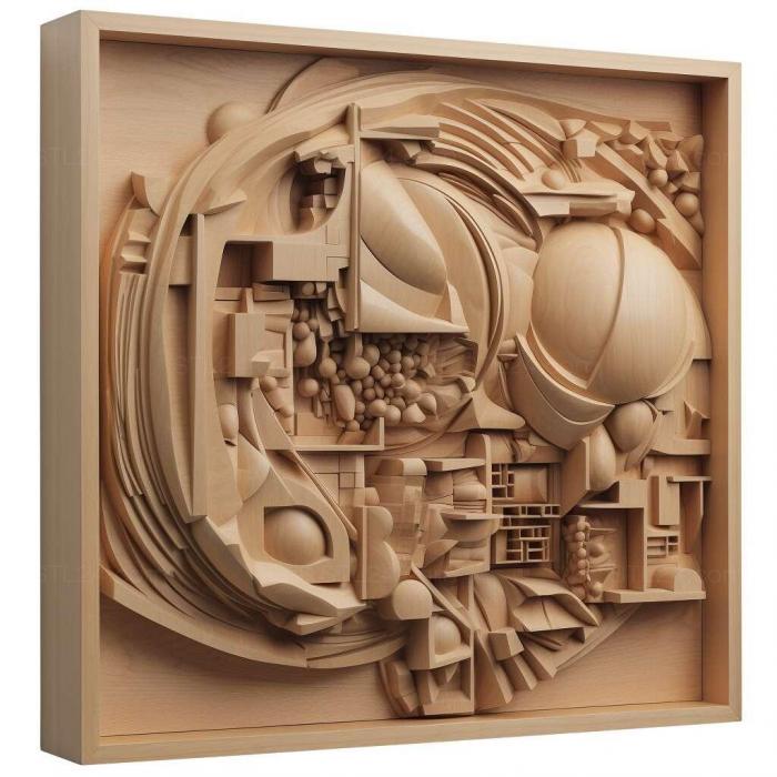 Узоры и декор (Richard Meier 2, PATTERN_2150) 3D модель для ЧПУ станка